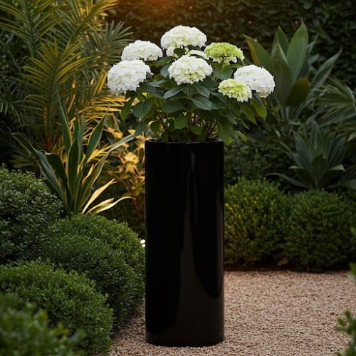  Donica z włókna szklanego 40cm-70h , Fiberglass, 95.053.70, kolor czarny