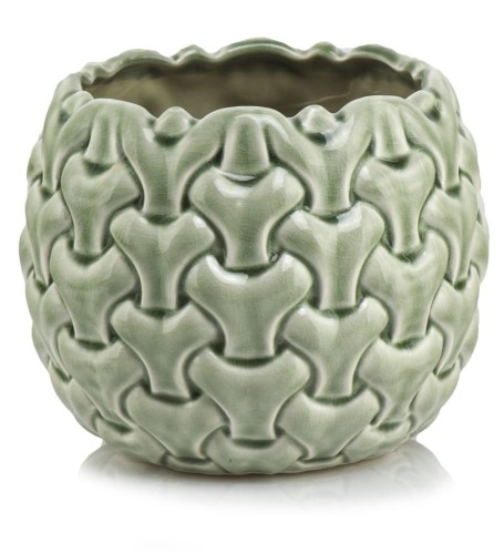   Ronda   osłonka doniczkowa  , Domowe ogrody, 904.005.17, kolor zieleń z kremowymi odcieniami