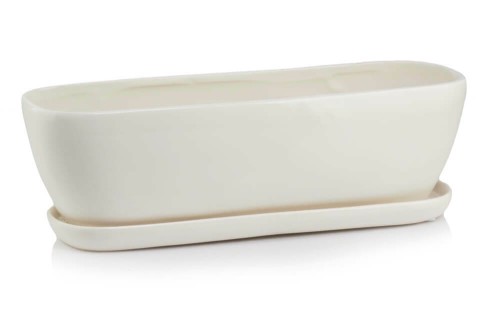 Donica z ceramiki szkliwionej , Barcelona, 05.368.32, kolor kremowy