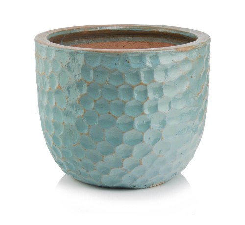  Donica z ceramiki szkliwionej , Atlantis, 75.702.20, kolor turkusowy