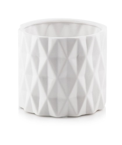  Osłonka doniczkowa ceramiczna  13cm-12h , Piano, 05.251.13, kolor biały