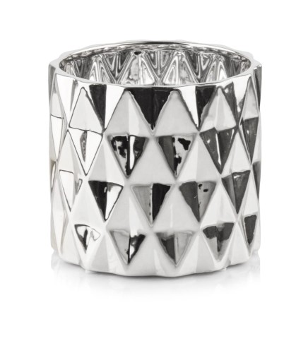  Osłonka doniczkowa ceramiczna  13cm-12h , Moon, 05.253.13, kolor srebrny (lustrzany)