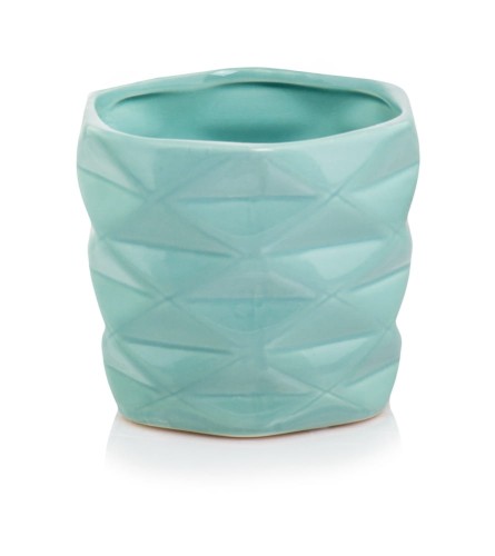  Donica ceramiczna 15cm-13h , Barcelona, 39.050.15, kolor miętowy