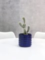  Donica ceramiczna 13cm-12h , Barcelona, 05.174.13, kolor niebieski - 3