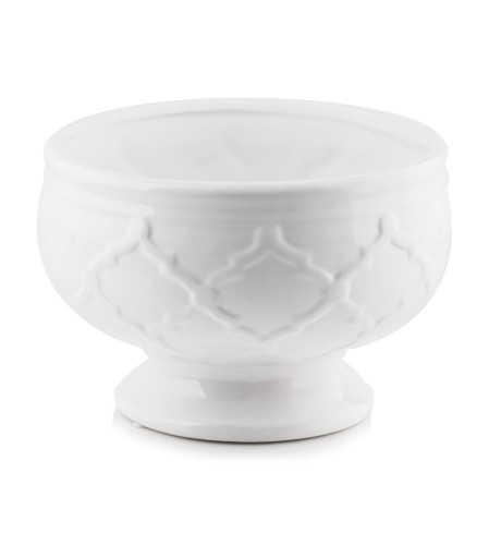  Donica ceramiczna 23cm-16h , Lisbon, 37.040.23, kolor biały