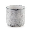  Donica z ceramiki nieszkliwionej 15cm-14h , Rustic, 44.005.15, kolor szary - 1