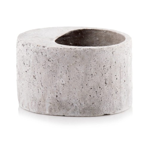  Donica z ceramiki nieszkliwionej 24x17cm-14h , Rustic, 48.016.23, kolor szary