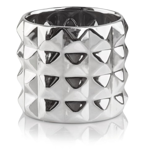  Donica ceramiczna 15cm-13h , Moon, 05.152.15, kolor srebrny (lustrzany)