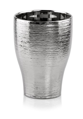  Donica ceramiczna 14cm-18h , Moon, 31.120.18, kolor srebrny