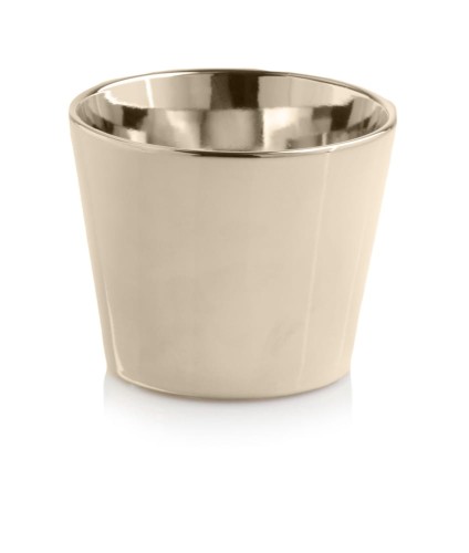  Donica ceramiczna 12cm-10h , Moon, 31.100.12, kolor złoty (lustrzany)