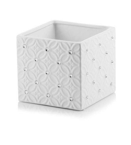  Donica ceramiczna 14m-13h , Moon, 02.598.14, kolor biały