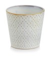  Donica ceramiczna 14cm-13h , Vintage, 07.113.14, kolor kremowy - 1