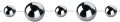  Girlanda stalowa 10cm-100h , Kule stalowe, 74.005.10, kolor srebrny (lustrzany) - 1