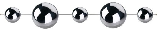  Girlanda stalowa 10cm-100h , Kule stalowe, 74.005.10, kolor srebrny (lustrzany)
