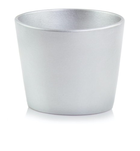  Donica ceramiczna 12cm-10h , Basic, 71.031.13, kolor srebrny