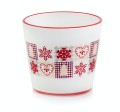  Donica ceramiczna 14cm-12h , Christmas, 39.064.14, kolor biały, czerwony - 1