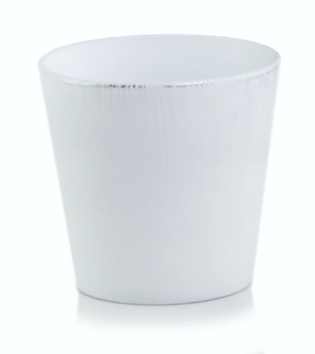  Donica ceramiczna 14cm-13h , Christmas, 71.062.14, kolor biały, srebrny 