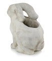    Liebre   Chanti   doniczka ceramiczna  , Domowe ogrody, 940.038.29, kolor postarzana biel z szaro-beżowymi przetarciami - 1