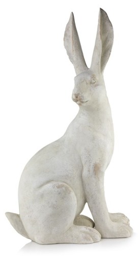   Liebre Aloisio    figurka dekoracyjna nowe  , Dekoracje, 940.035.70, kolor postarzana biel z szaro-beżowymi przetarciami