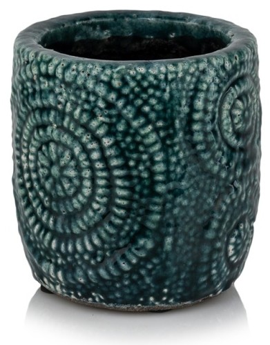    Abaloria   osłonka doniczkowa  , Domowe ogrody, 918.056.15, kolor turkus