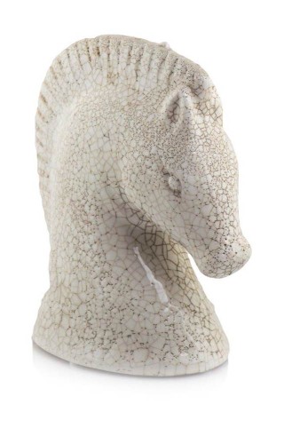   Corcel   figurka ceramiczna  17x10cm-19 , Dekoracje, 922.014.17, kolor postarzana biel