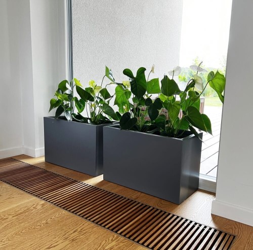  Donica z włókna szklanego , Fiberglass, 95.021. 60, kolor grafitowy